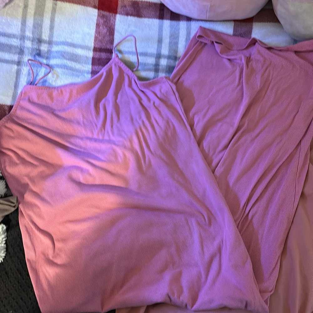 pink maxi dress